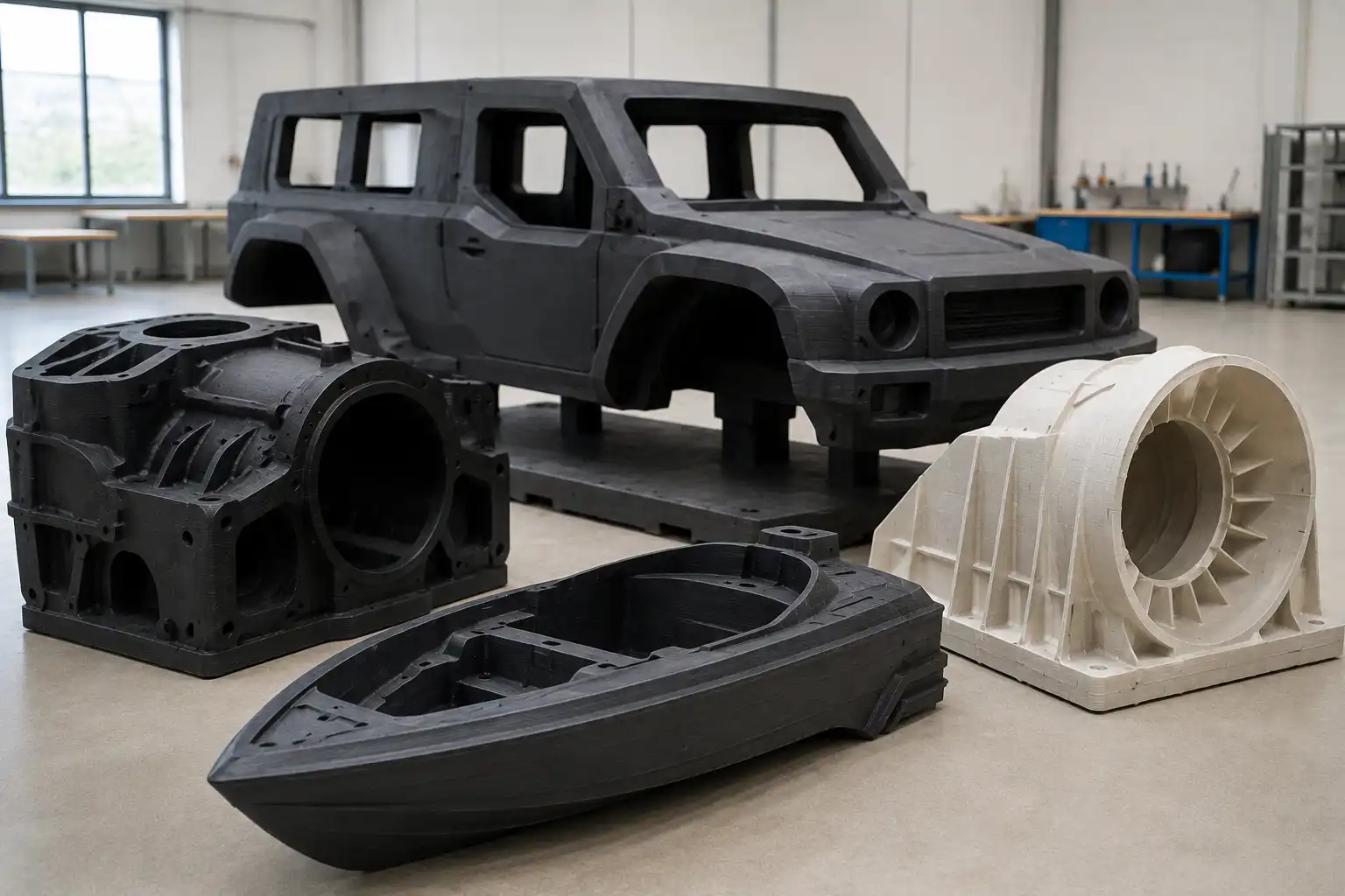 Large scale prototype and architectural model using pellet 3D printing